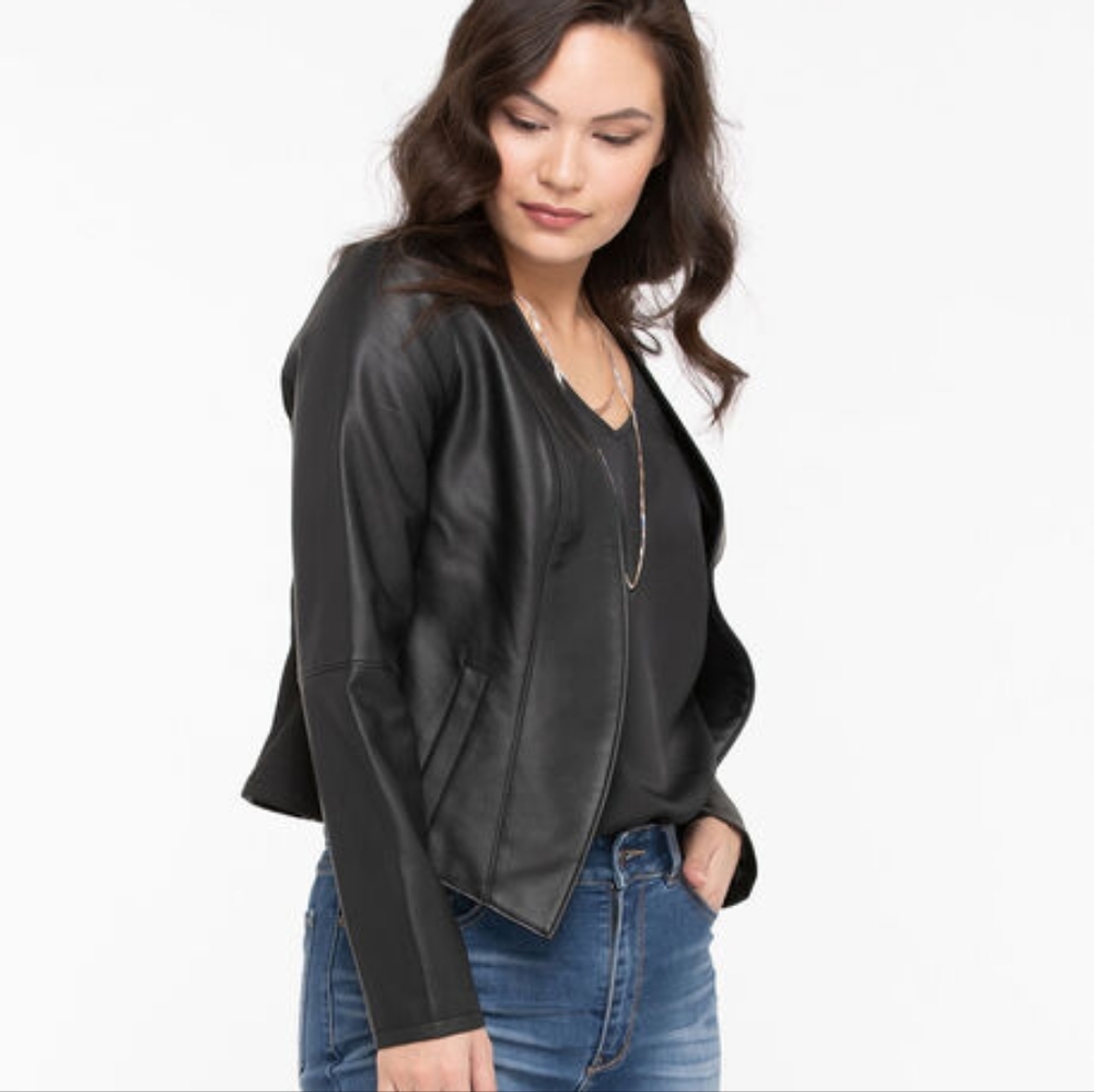 Ricki's Faux Leather Open Blazer